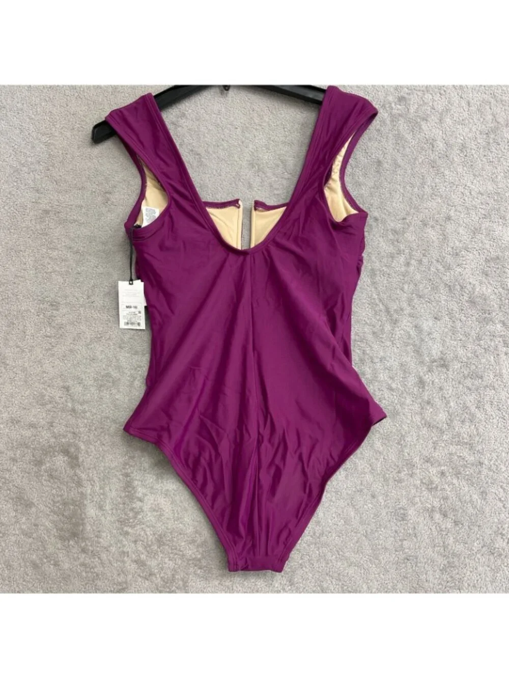 Shade & Shore Women's M Purple One-Piece Swimsuit With Full Seat Coverage a2513